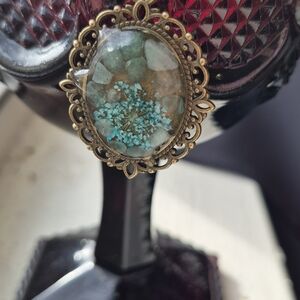 Elegant Turquoise Floral Pendant